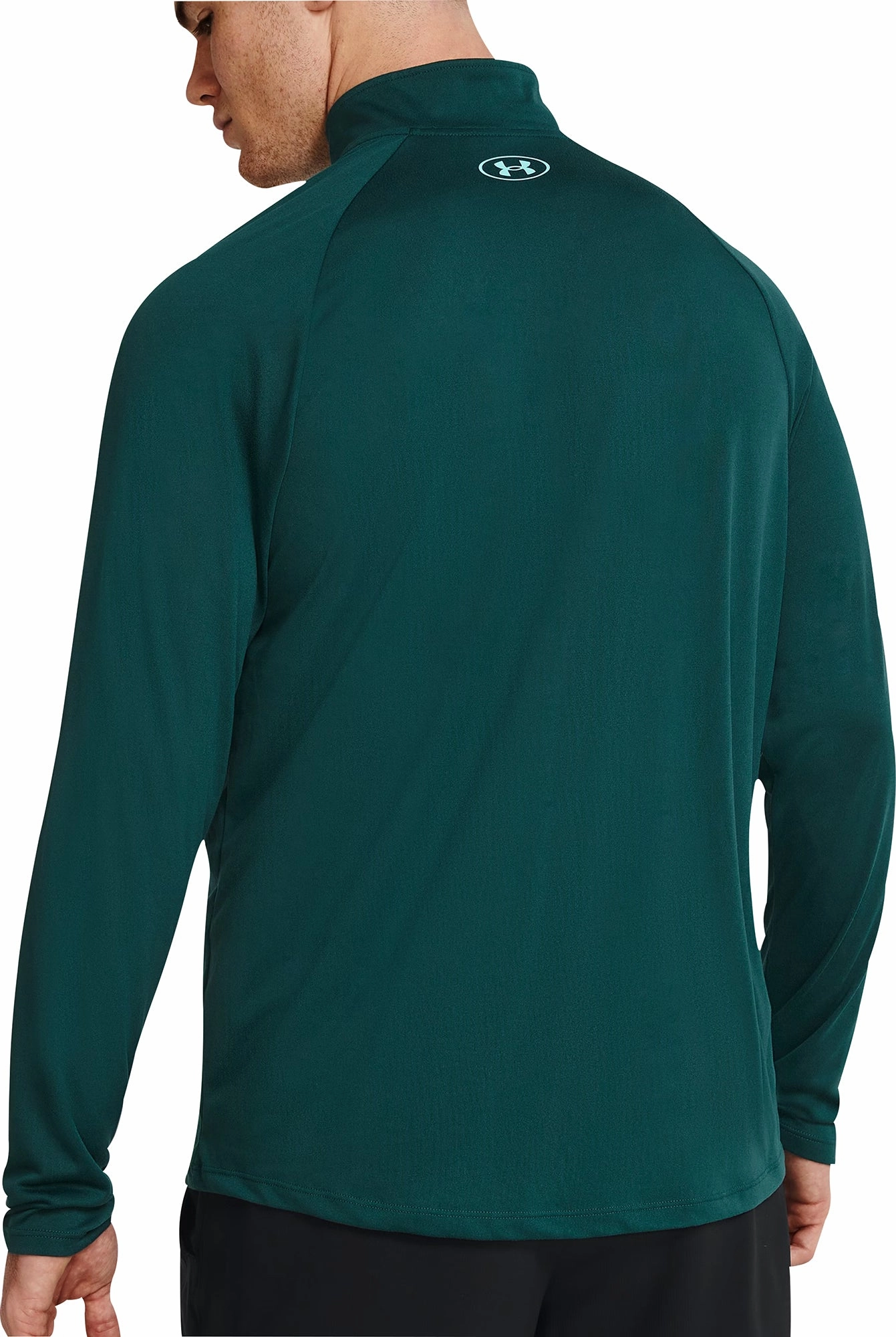 Under Armour Tech Half Zip Long Sleeve Mens Training Top - Green Boho Light DoubleLayered