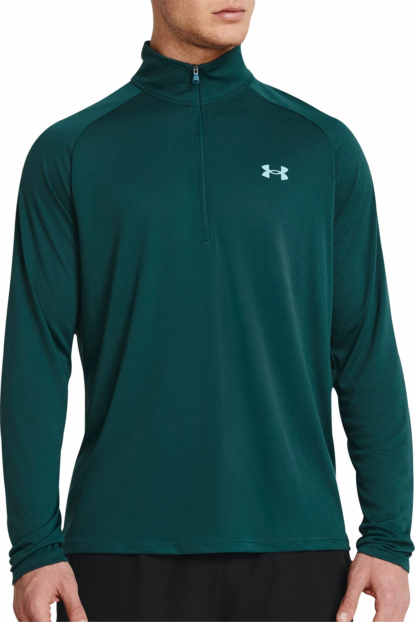 Cool Nylon Under Armour Tech Half Zip Long Sleeve Mens Training Top - Green