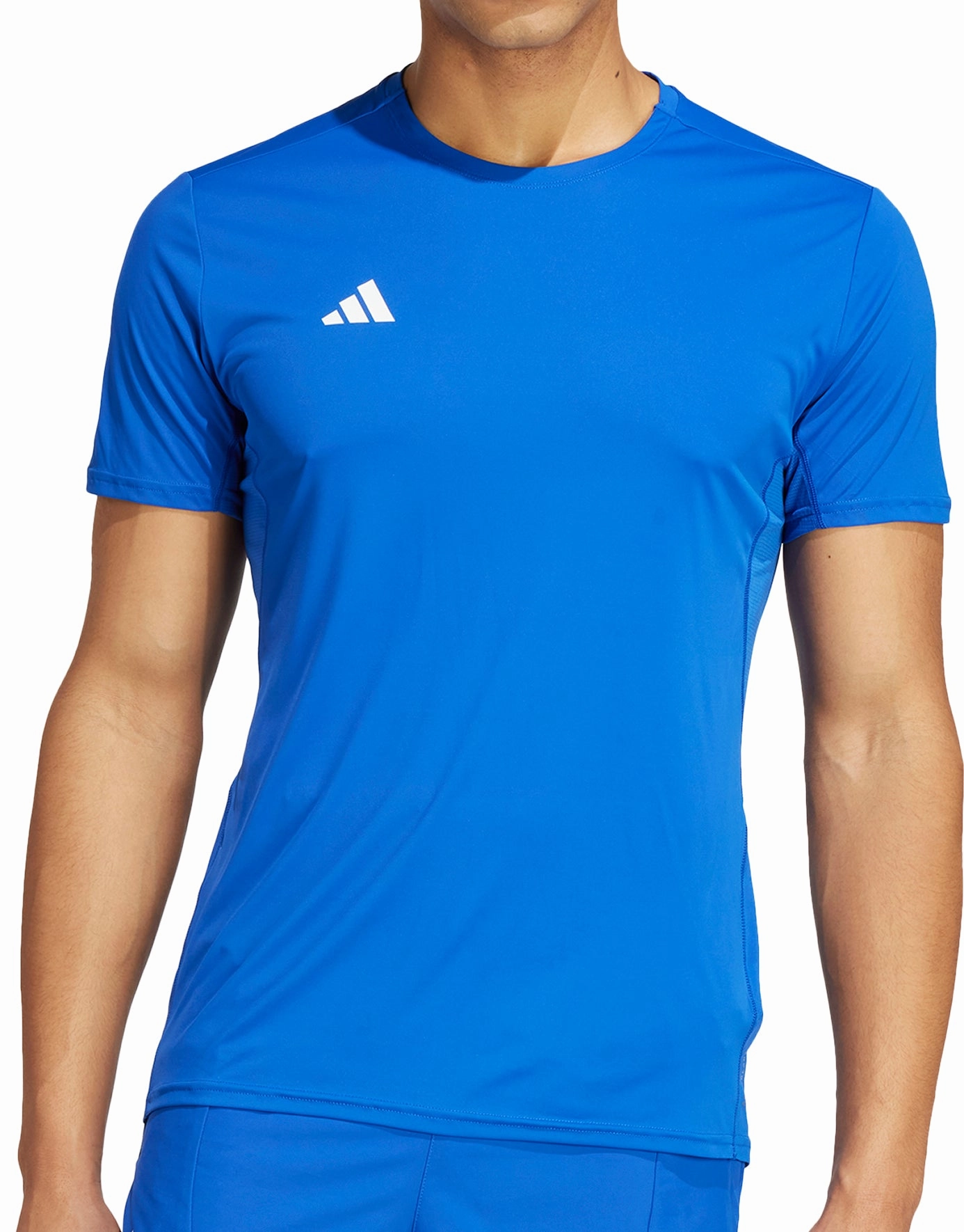 adidas Adizero Essentials Short Sleeve Mens Running Top - Blue Easy Style Wear