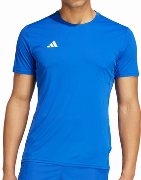 adidas Adizero Essentials Short Sleeve Mens Running Top - Blue Easy Style Wear