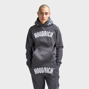 Hoodrich Heat V3 Pullover Hoodie Asphalt / White - Monument Lined Pockets