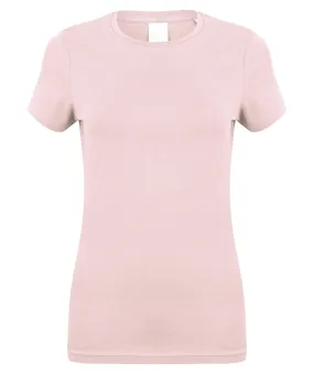 DoubleStitched Seams Neat Edge Feel Good Womens Stretch T | BABY PINK