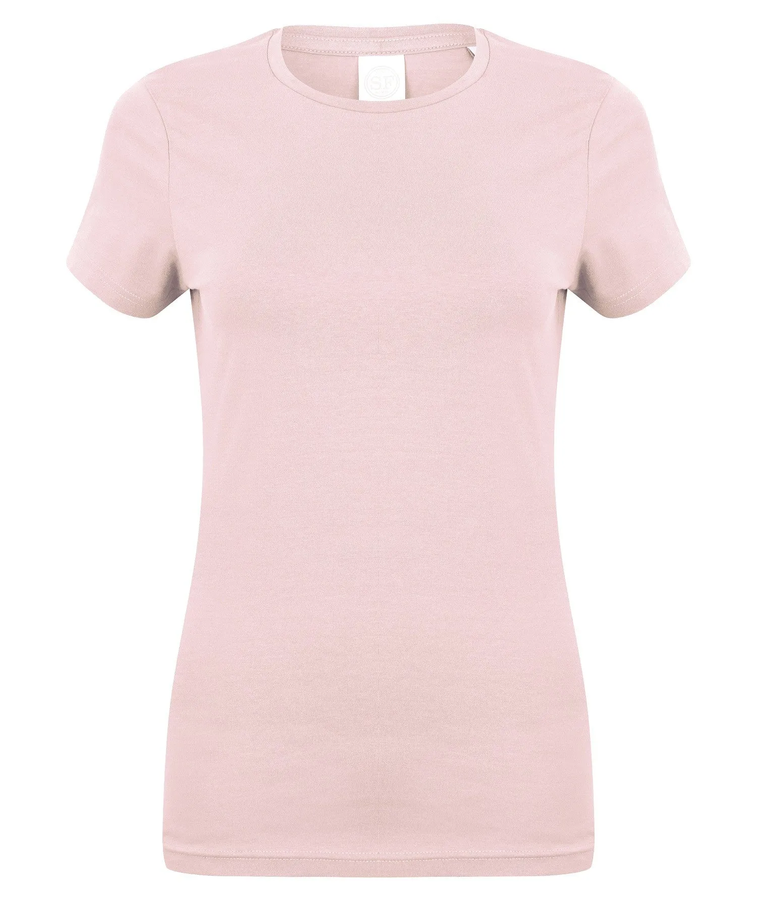 Feel Good Womens Stretch T | BABY PINK BiasCut Trims