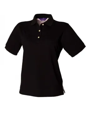 Ladies Classic Cotton Polo Shirt | BLACK NoIrritationSeams