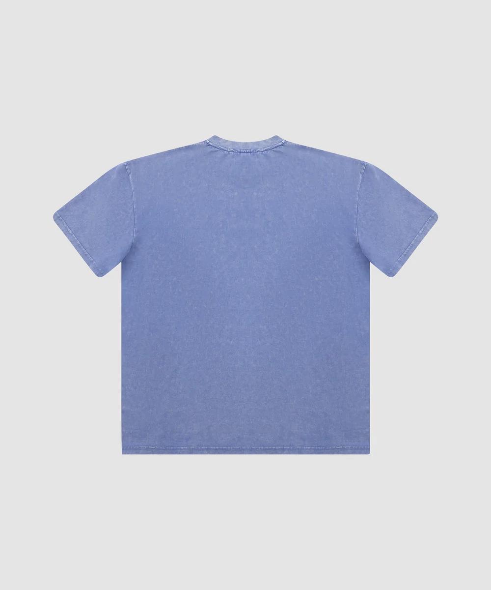 Breathable Material Training Fit WNDRR Precinct Vintage Fit Tee (Washed Blue)