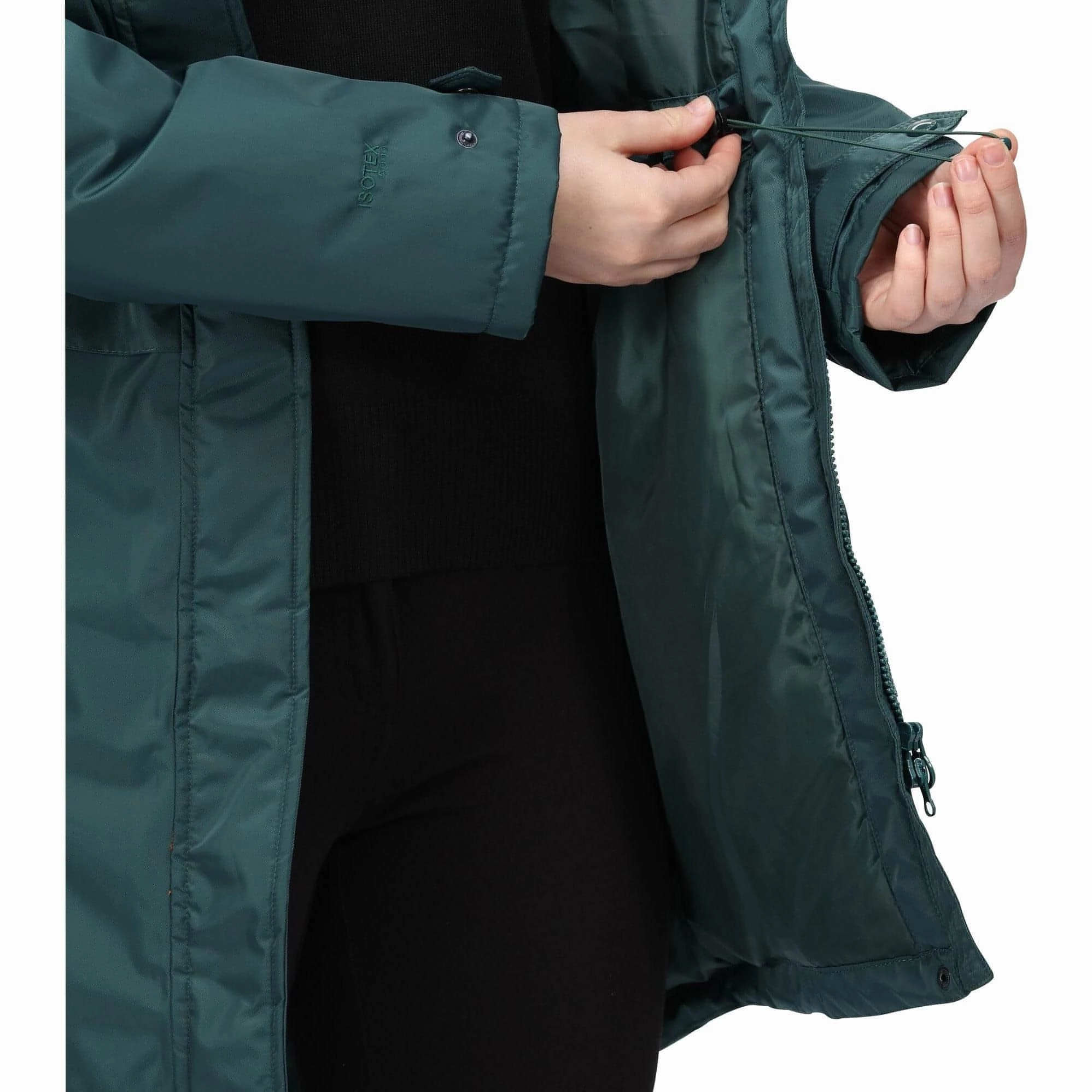 Urban Fit Look Regatta Lexis Waterproof Insulated Womens Parka Jacket - Green