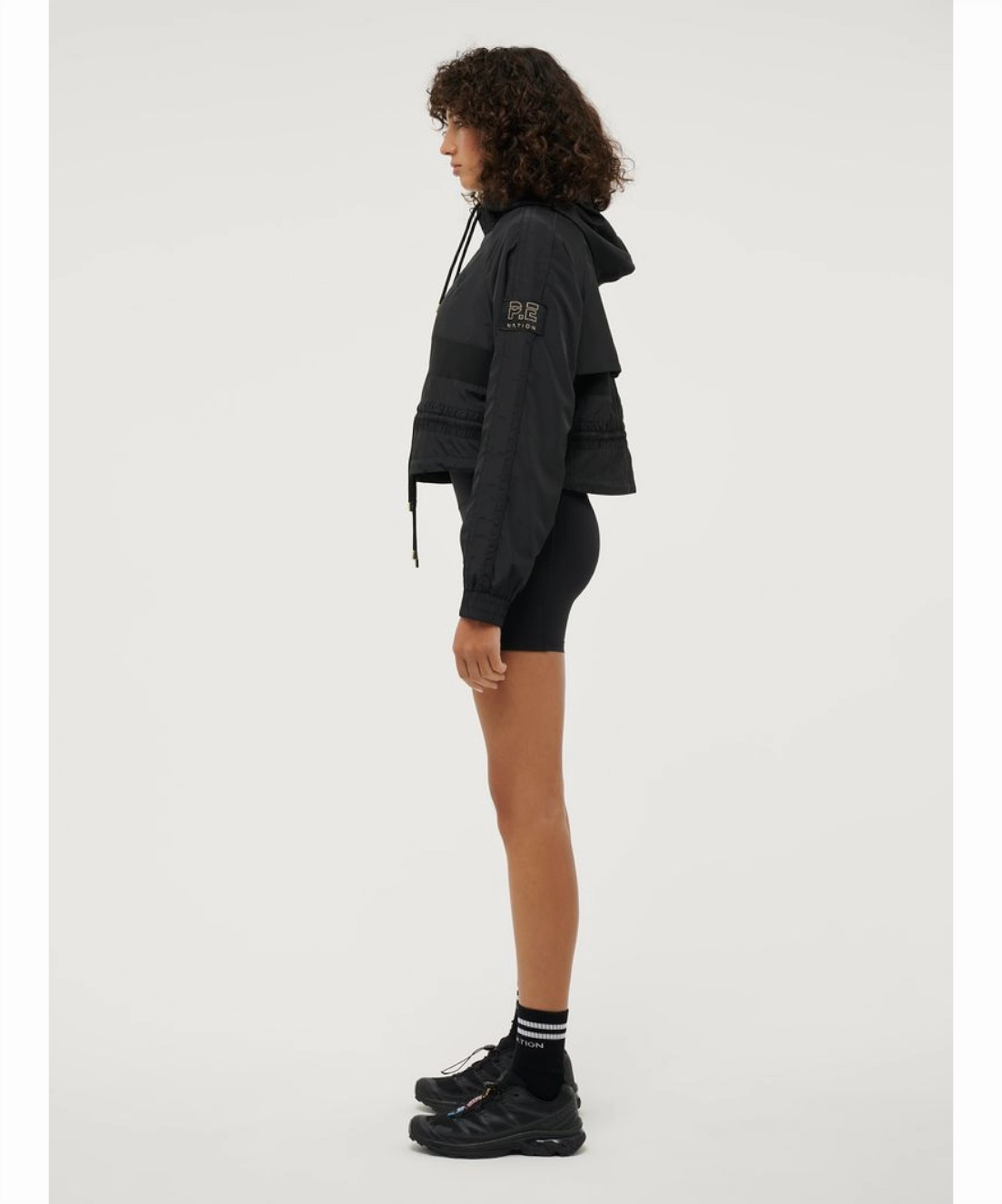 P.E Nation Cropped Man Down Jacket (Black) Design Edge