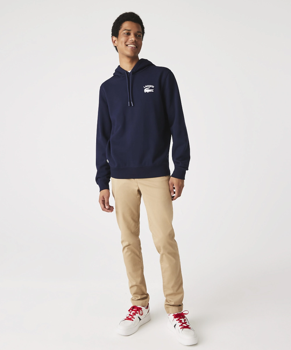 Smart Wear NonSlipGrip Lacoste Soft Branding Hoodie (Navy)