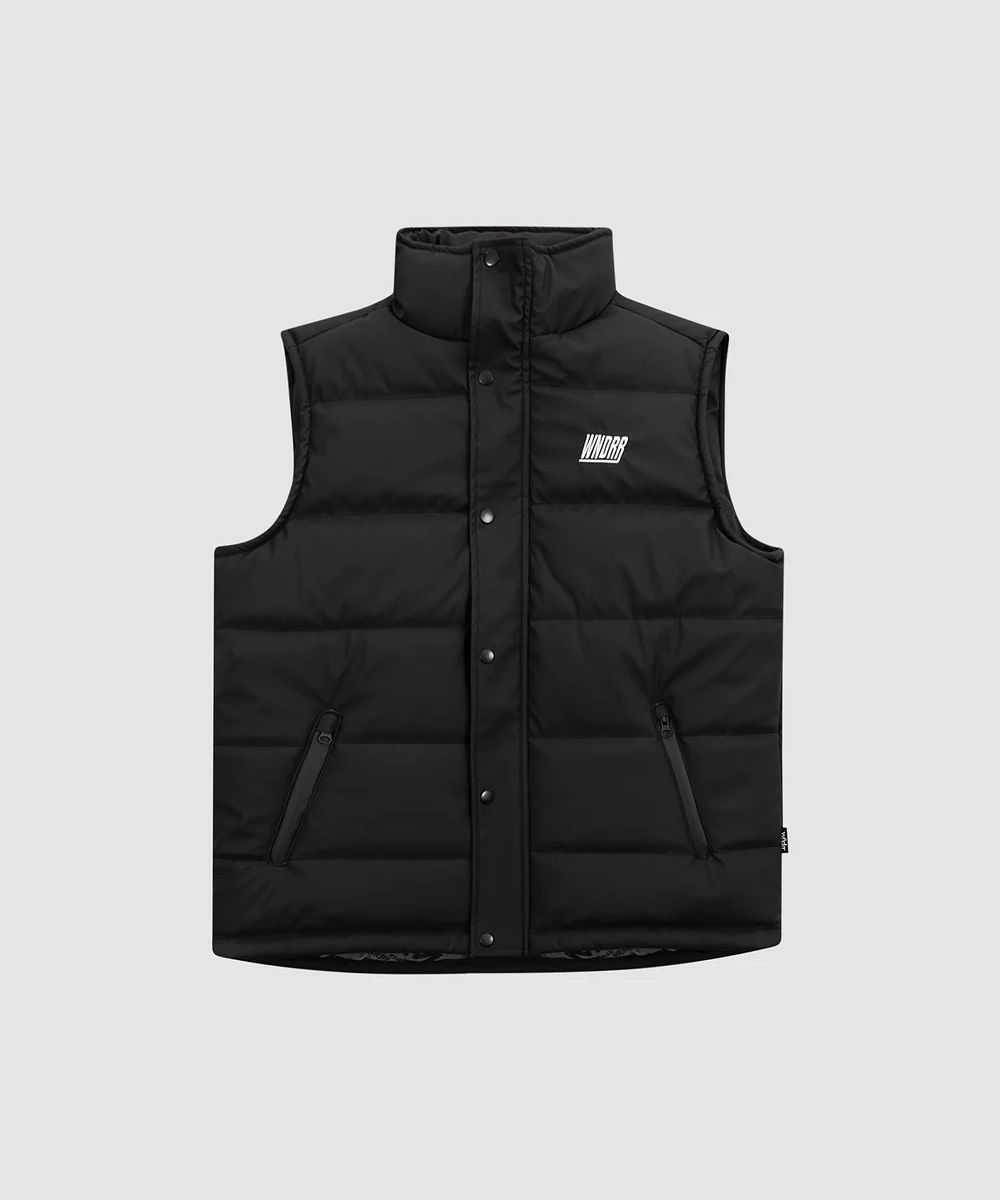 CompressionEnhanced Fit WNDRR Italic Puffer Vest (Black)