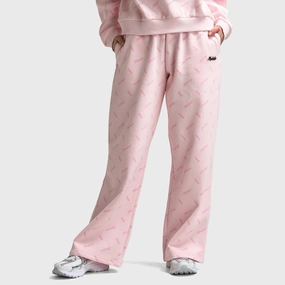 Hoodrich Women's Flock Oversized Wide Leg Joggers Pink A Boo / Silver Plane Mood Office Glam
