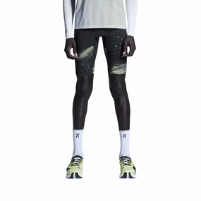 FlexibleCollarDesign Men's Race Tights Half Black / Limelight