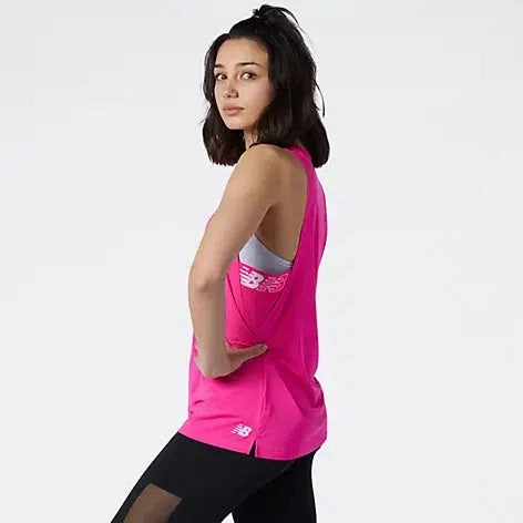 New Balance Women'srelentless sweat Tank - Pink Lightweight