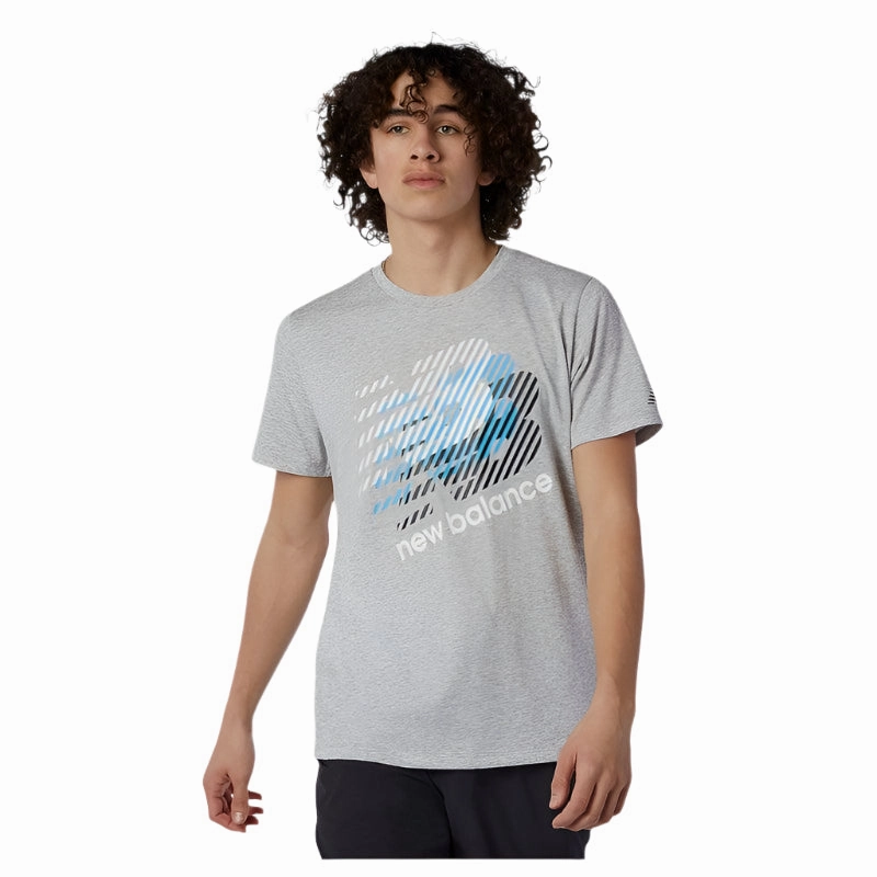 EcoFriendly Manufacturing Sport Hoodie Men's Graphic Heathertech T-Shirt - Athletic Grey Heather
