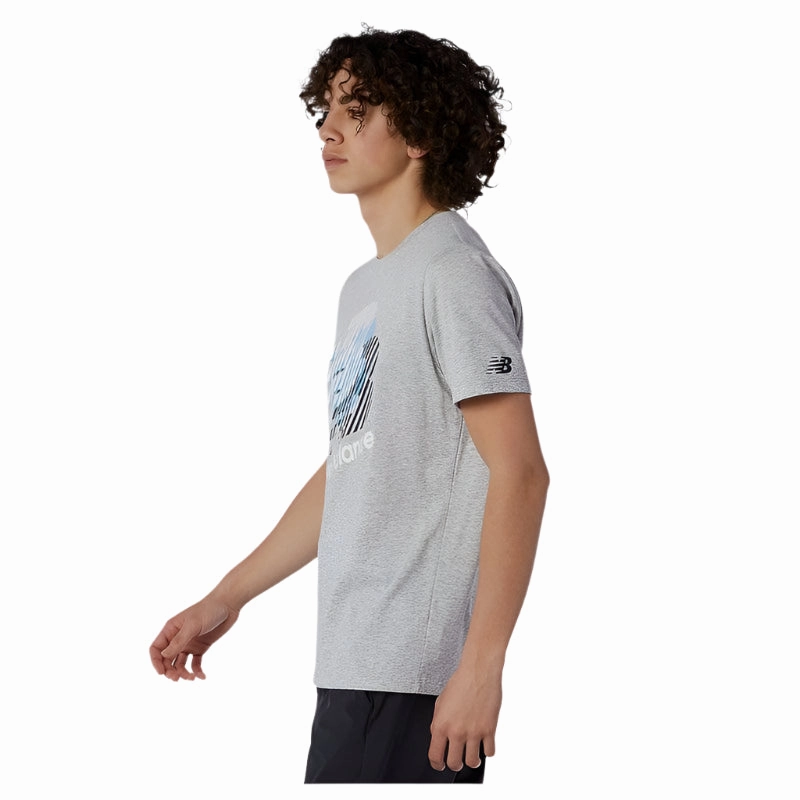 Soft touch finish Men's Graphic Heathertech T-Shirt - Athletic Grey Heather