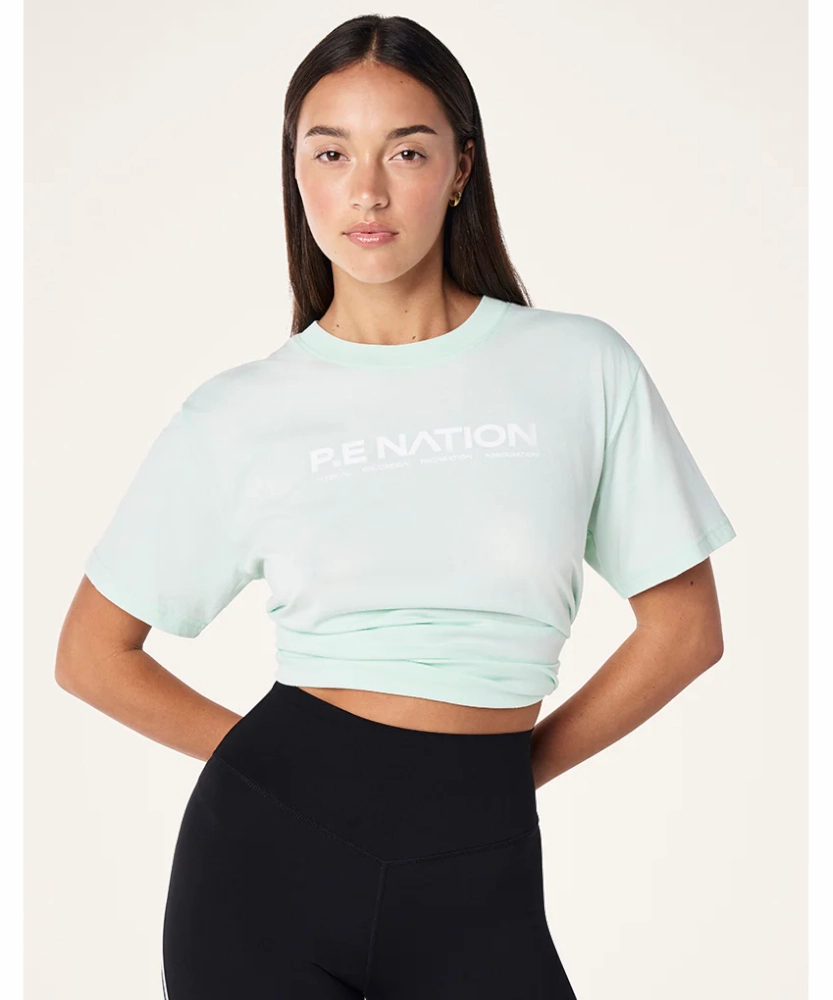 Wind Block SmoothInnerLining P.E Nation Aero Short Sleeve Tee (Hint Of Mint)