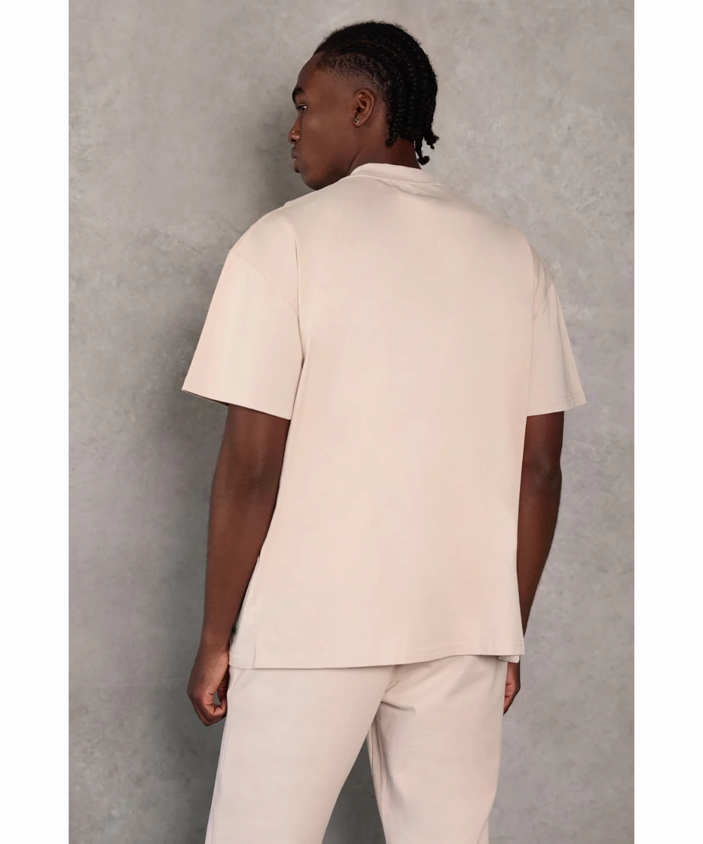 811 Originals Unisex Signature Big Logo Tee (Beige) Plane Mood NonChafingEdges