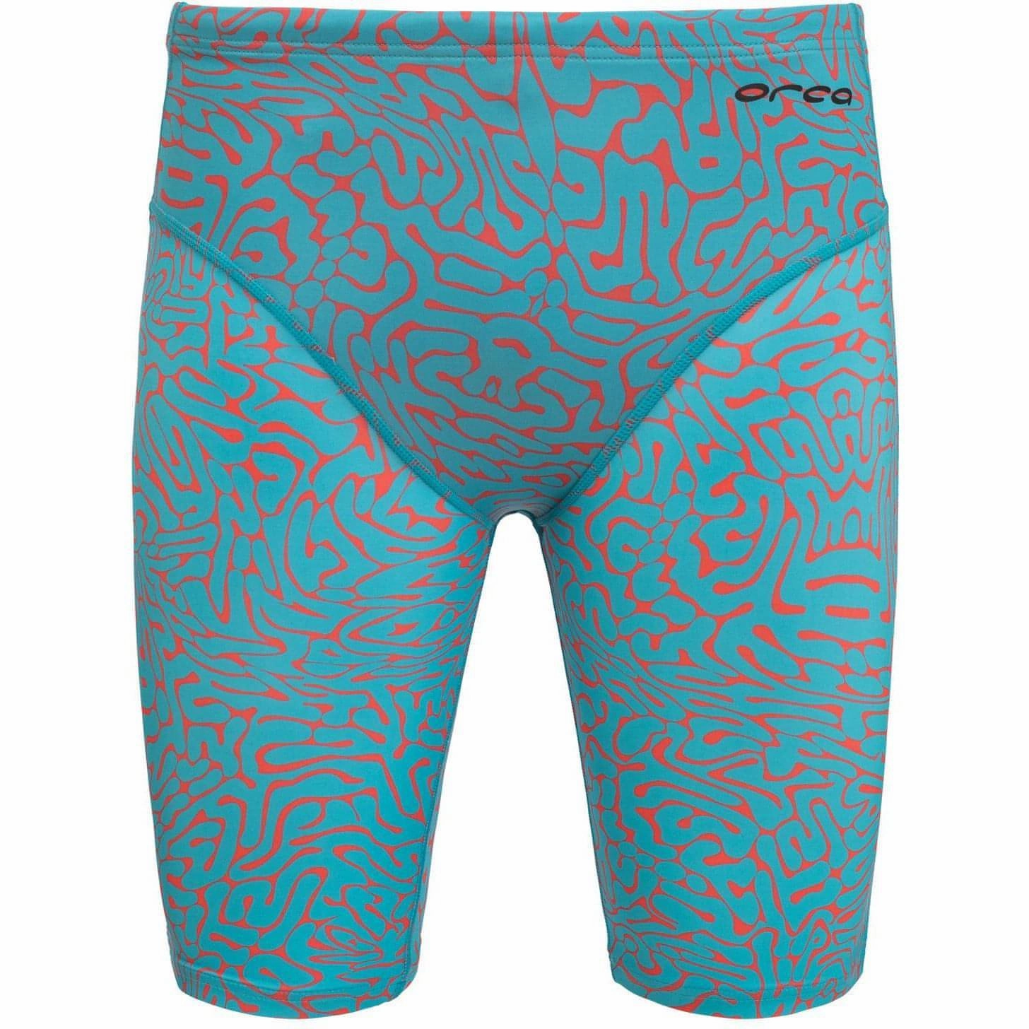 Stackable Packing Quick Draining Vent Perforations Orca Core Mens Swim Jammer Shorts - Red