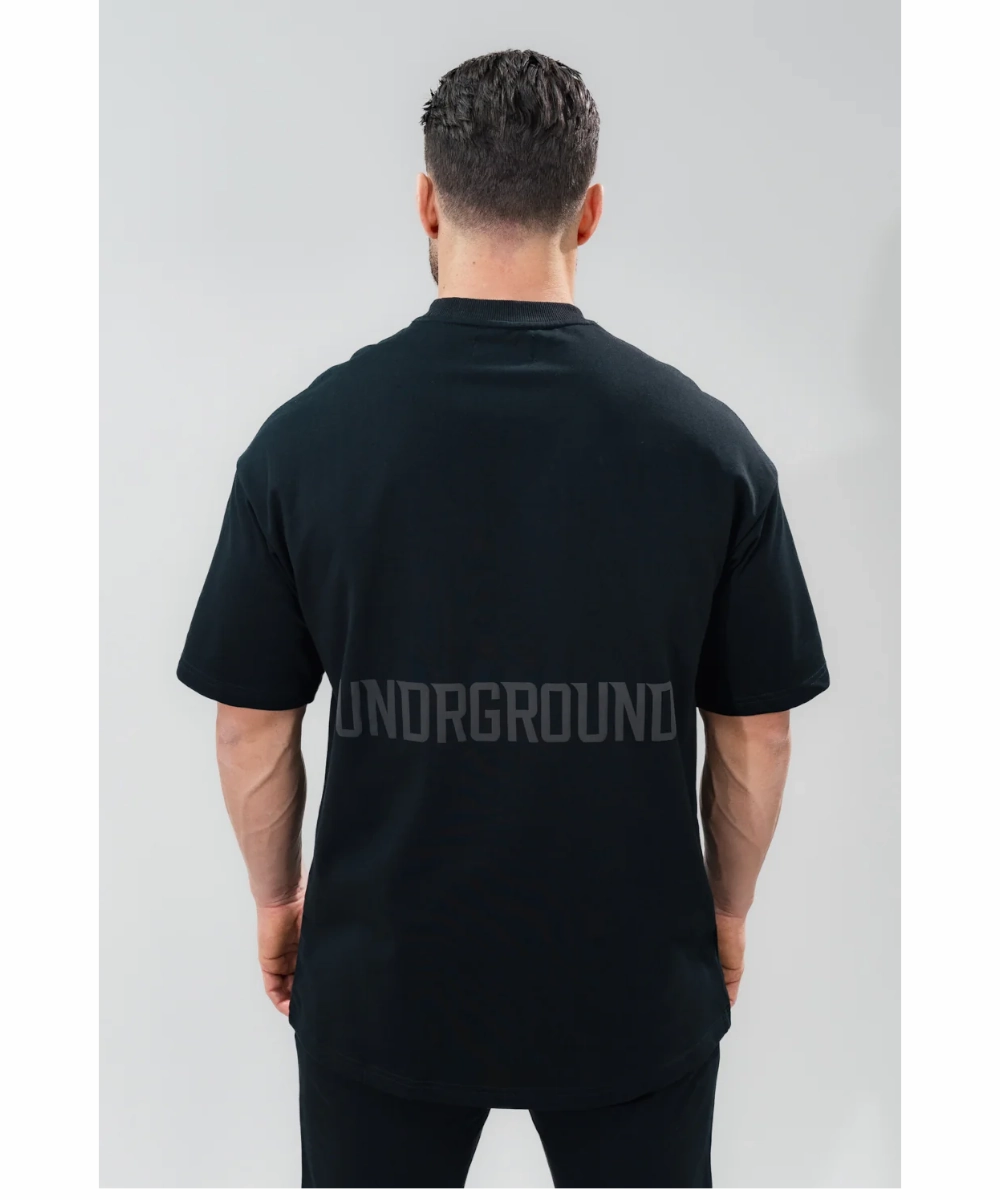Hidden pockets UNDRGROUND Relaxed Fit Tee (Jet Black)