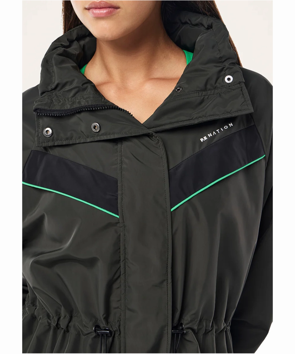 P.E Nation Shelter Jacket (Caviar) Gloss Glow TaglessCollar
