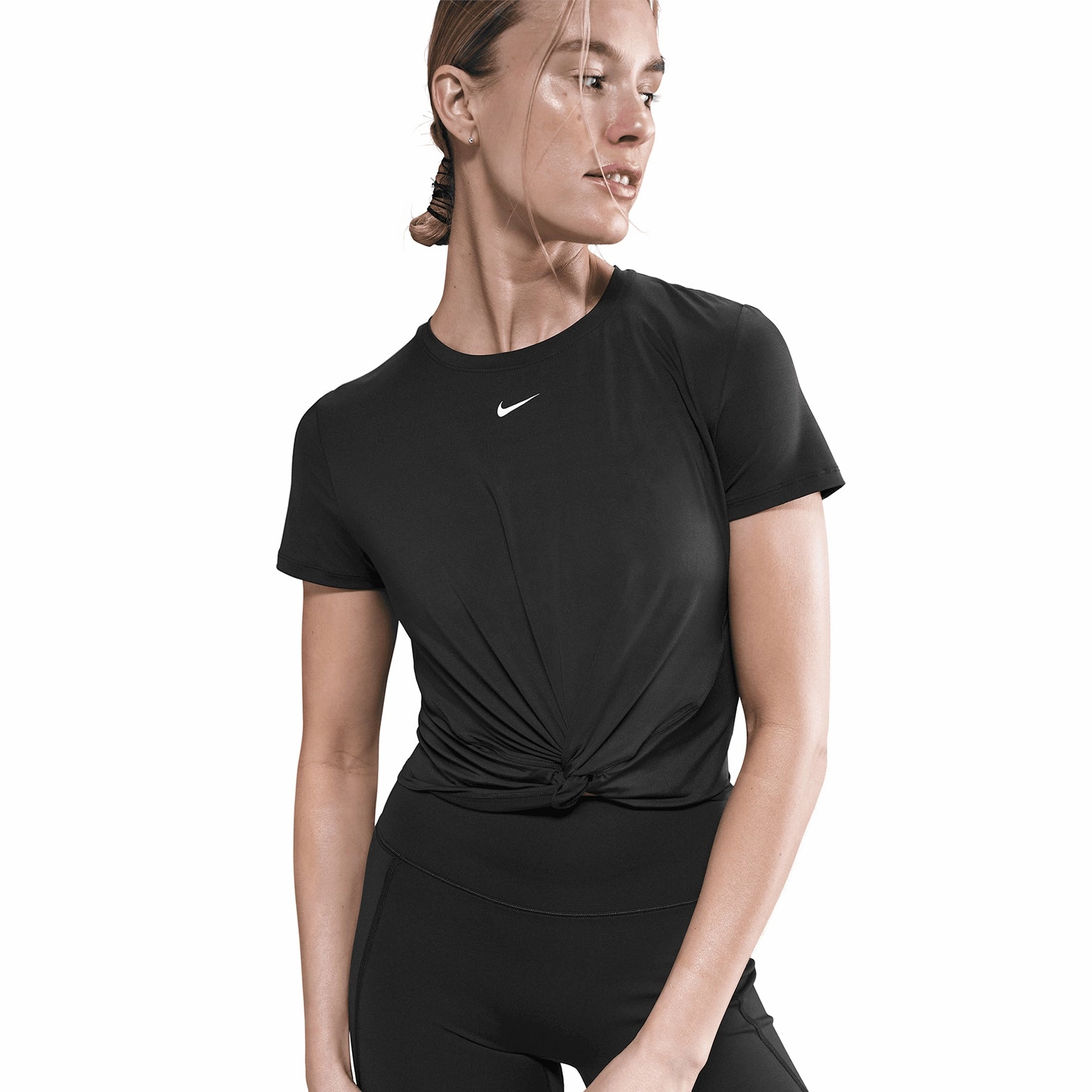 Women's One Dri-FIT Classic Twist Tee Black / White SmoothGripFastenings british retro