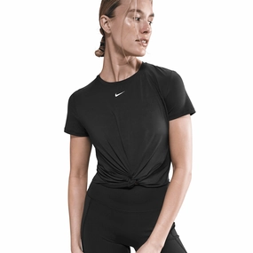 Women's One Dri-FIT Classic Twist Tee Black / White SmoothGripFastenings british retro