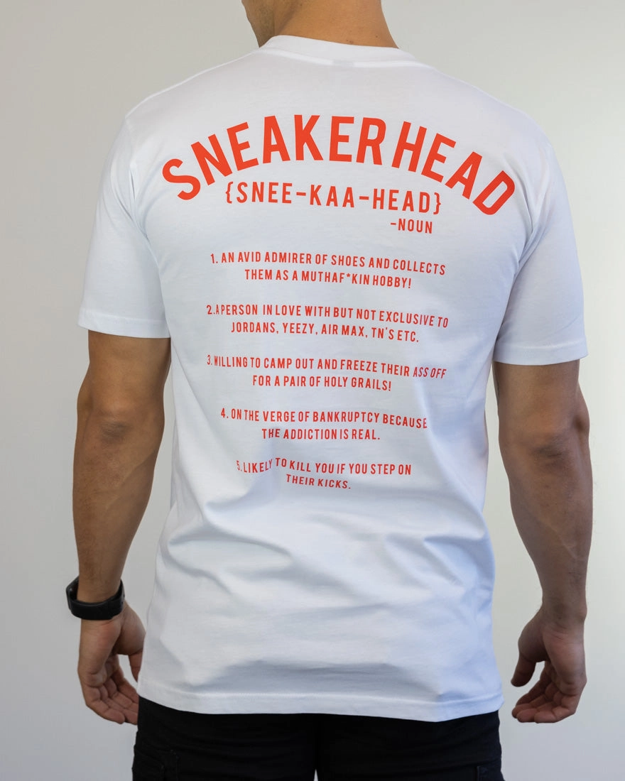 Sneakerhead "OG" Tee (White/Blood Orange) SmoothFinish LowProfile
