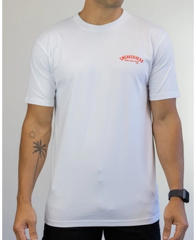 Sneakerhead "OG" Tee (White/Blood Orange) Art Glow RollUp Sleeves