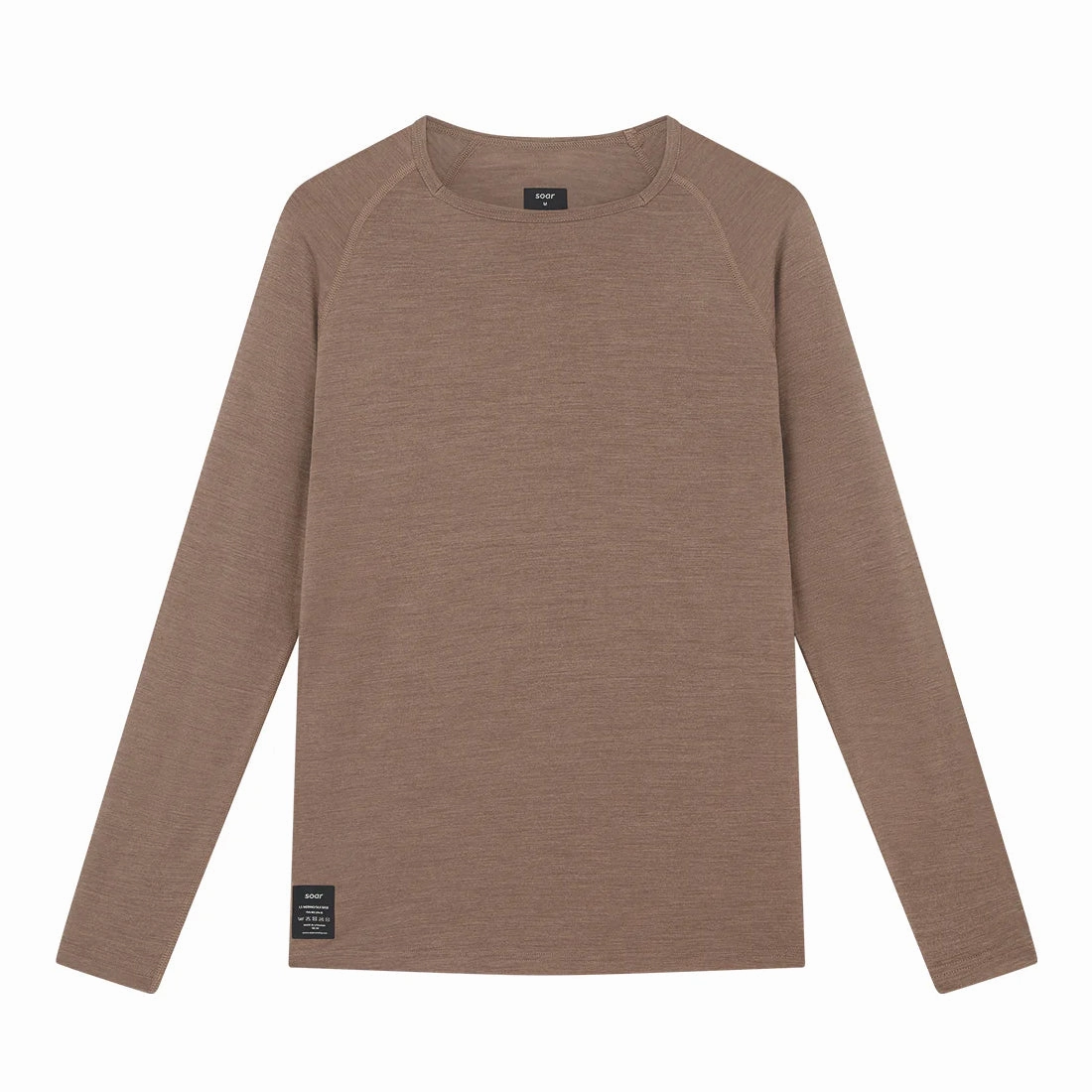 NonChafingEdges Gentle Glow Soar Men's Merino Silk Base Layer Deep Taupe