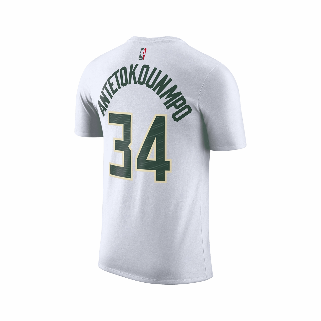 Nike NBA Giannis Antetokounmpo Milwaukee Bucks Association Edition Player Tee Wrinkle Resistant Material