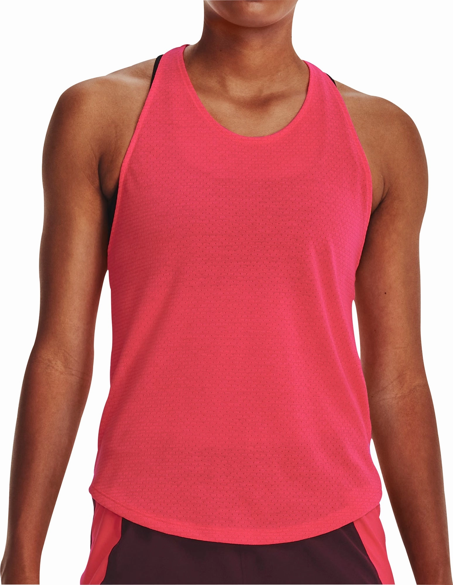 rugby field ThermalRegulation Under Armour Streaker Womens Running Vest Tank Top - Pink