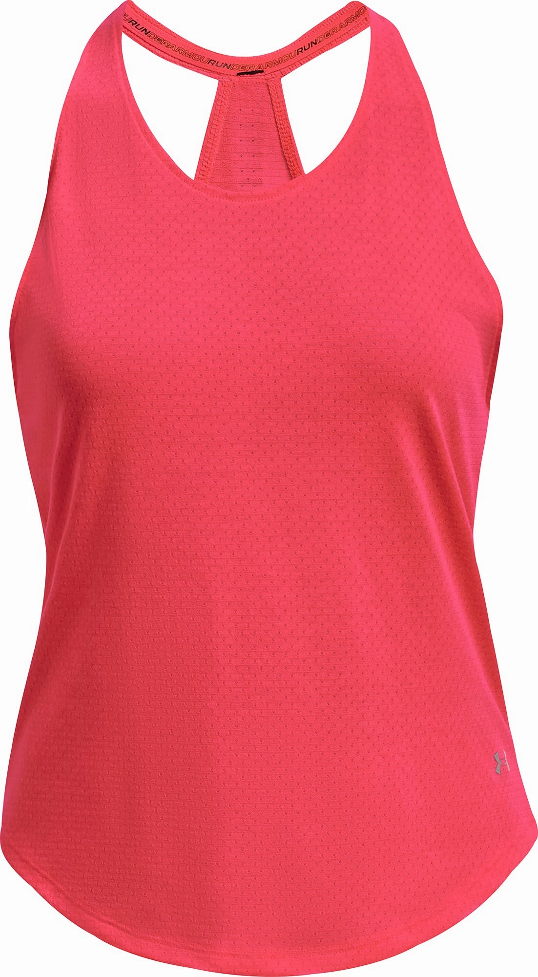Under Armour Streaker Womens Running Vest Tank Top - Pink Double Stitched Edges