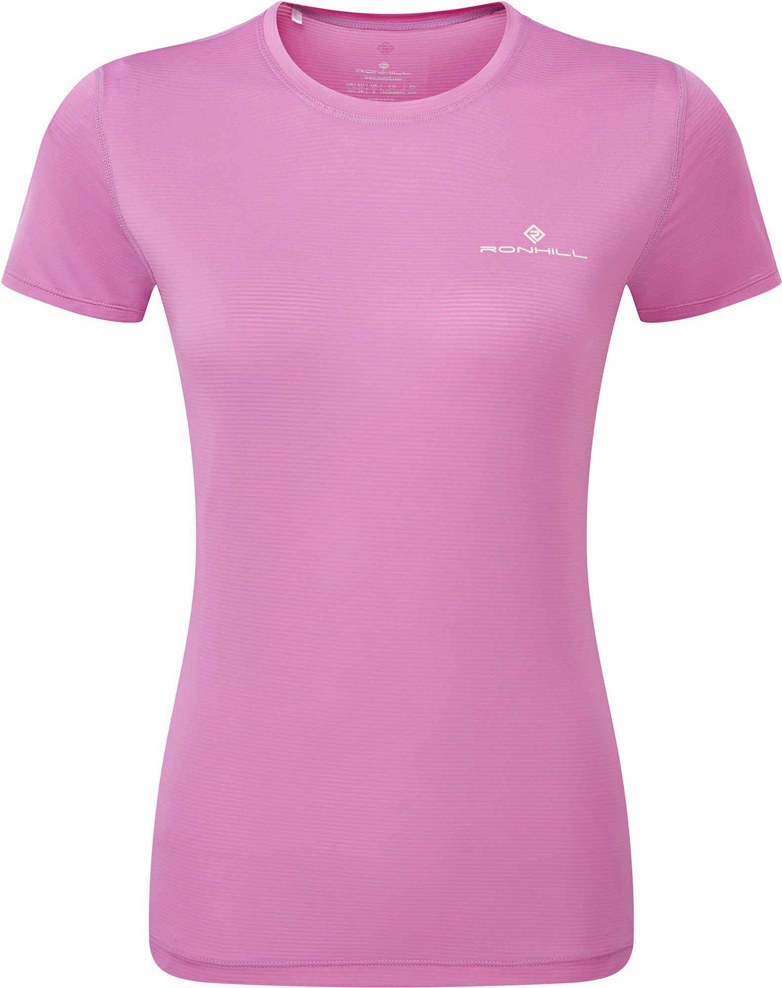 Picnic Chic Comfort Ronhill Tech Short Sleeve Womens Running Top - Pink