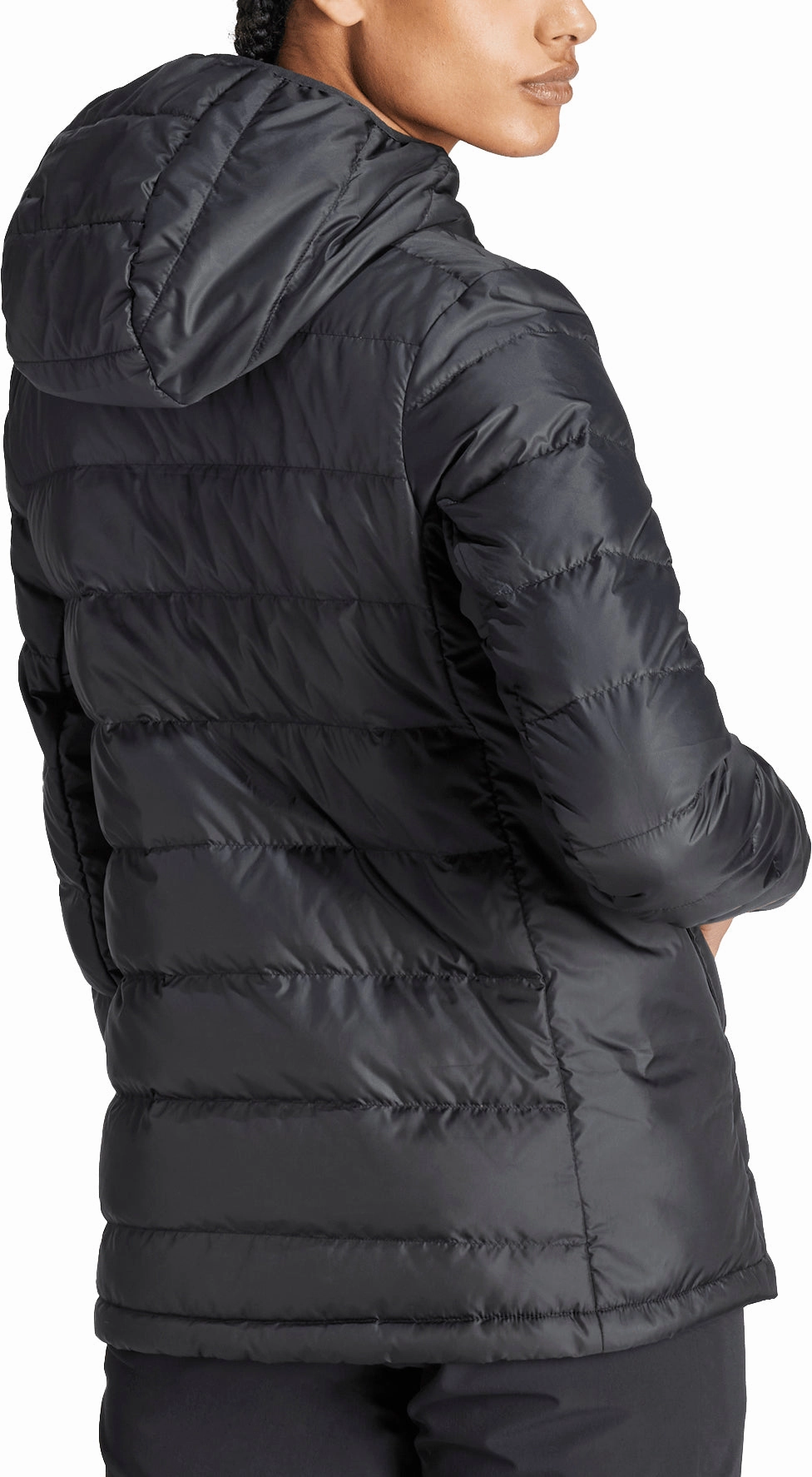 adidas Terrex Multi Light Hooded Womens Down Jacket - Black All Year Use Thermal Insulation Layer