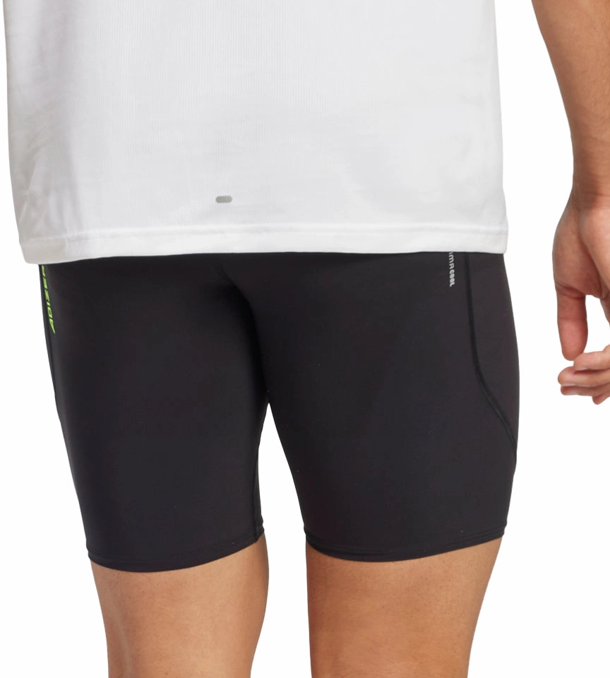 back-to-school Sporty Look adidas Adizero Mens Short Running Tights - Black