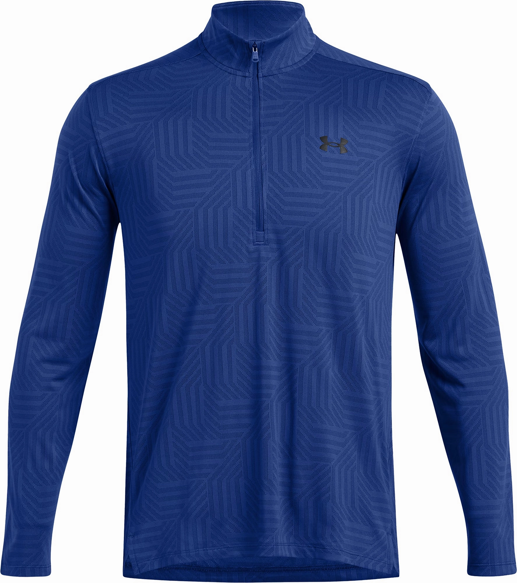 Zipped closure Tailored Under Armour Tech Vent Geotessa Half Zip Long Sleeve Mens Running Top - Blue