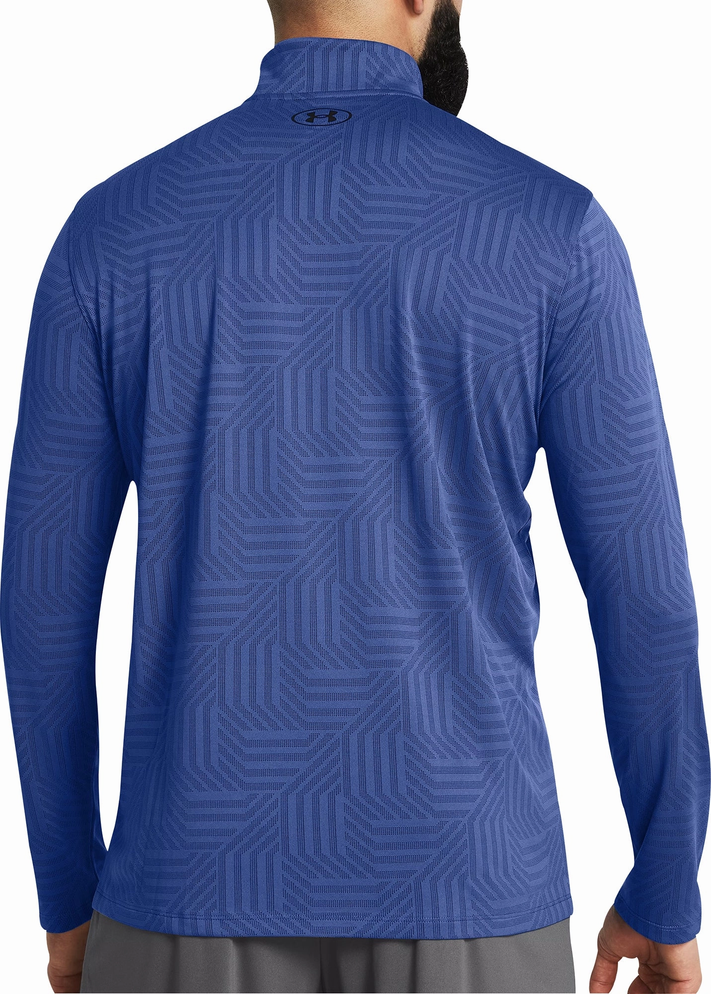 Oversized style Under Armour Tech Vent Geotessa Half Zip Long Sleeve Mens Running Top - Blue