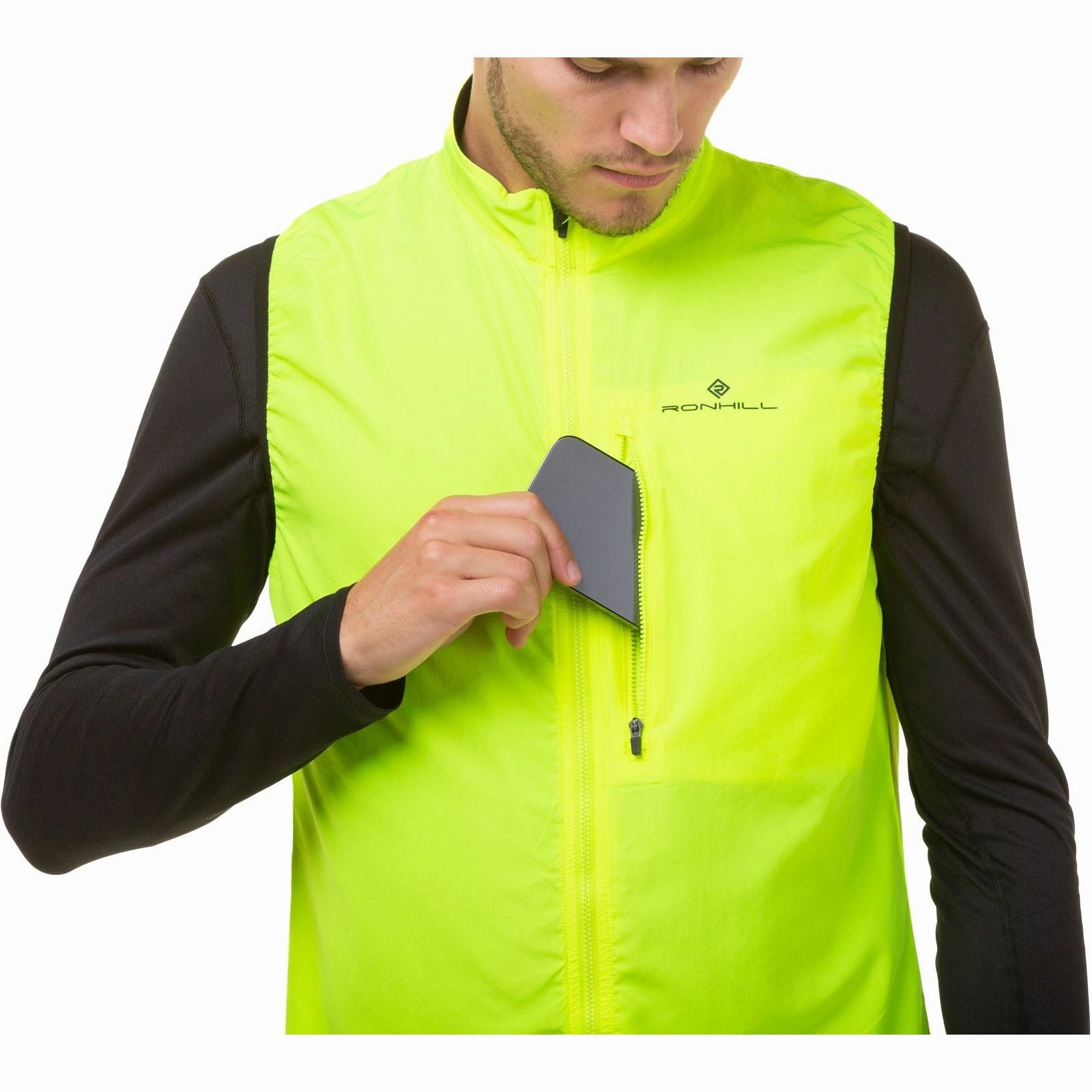 Waterproof Wear Ronhill Core Mens Running Gilet - Yellow