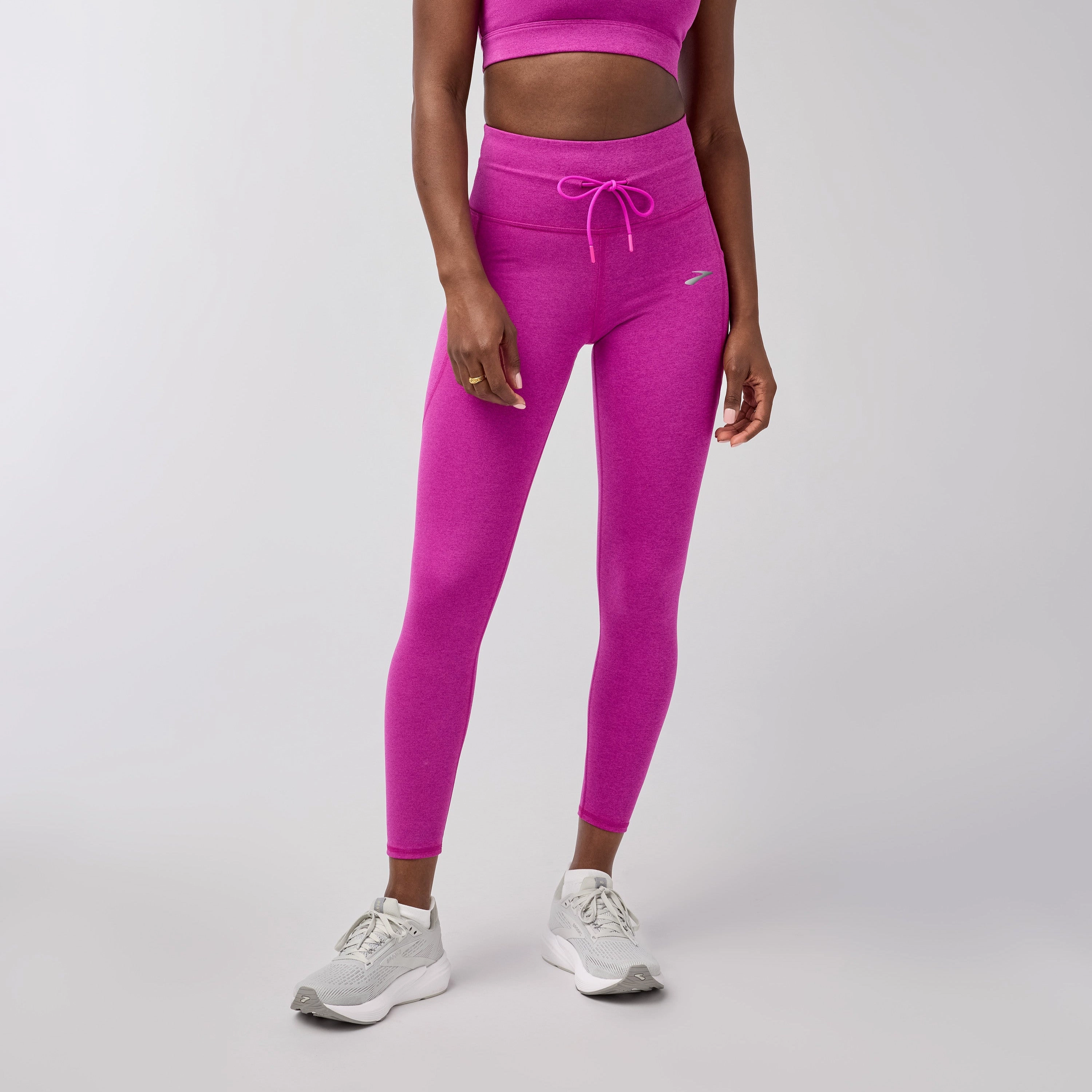 Brooks Women's Luxe Tight Mid-waisted-design Embroidered