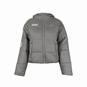 Nike USATF Women's Puffer Hooded Jacket retro look Windbreaker Style
