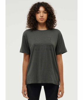 Elastic cuffs Convertible Style P.E Nation Heads Up SS Tee (Dark Shadow)