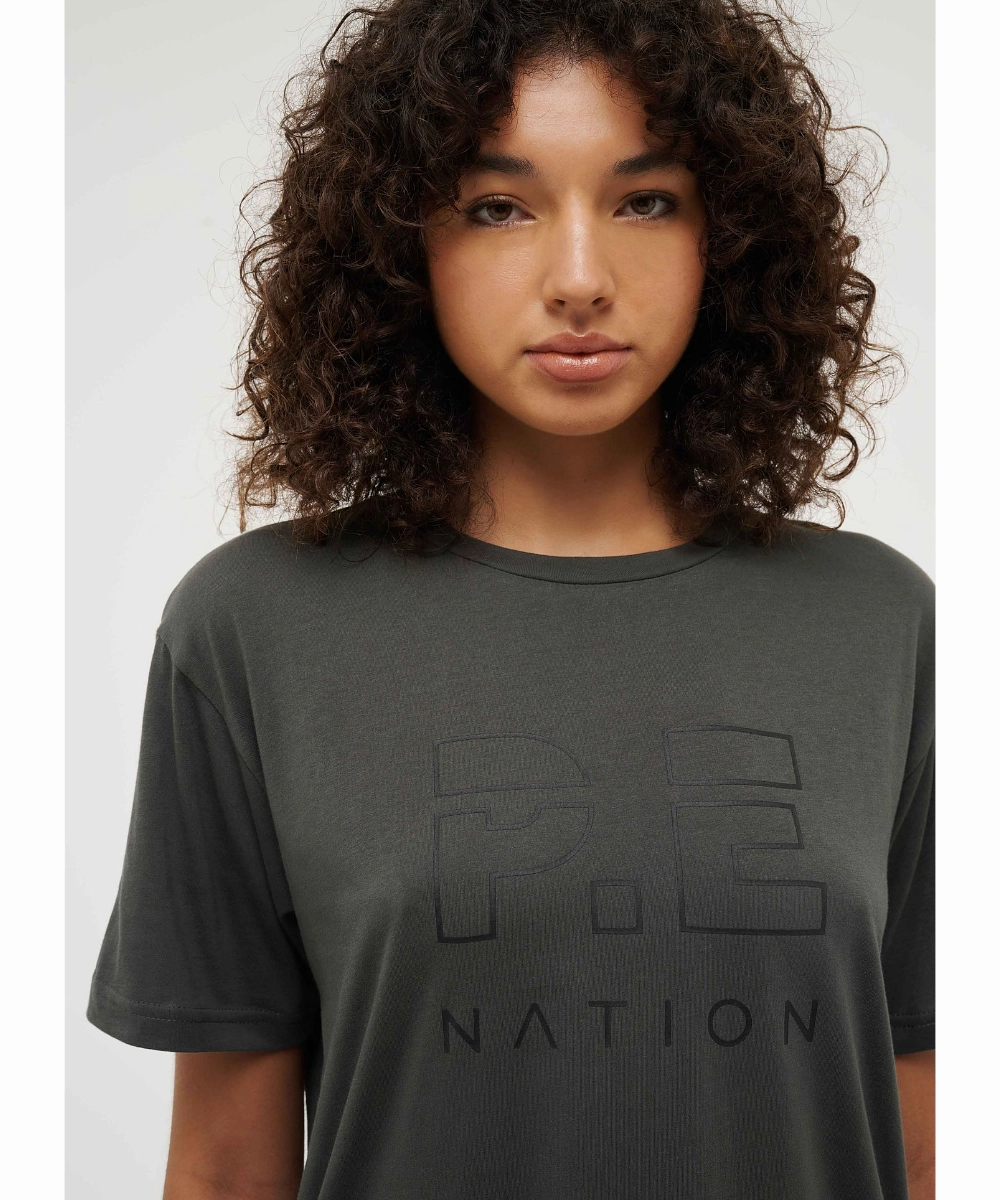 Cool Frame FlexibleFit P.E Nation Heads Up SS Tee (Dark Shadow)