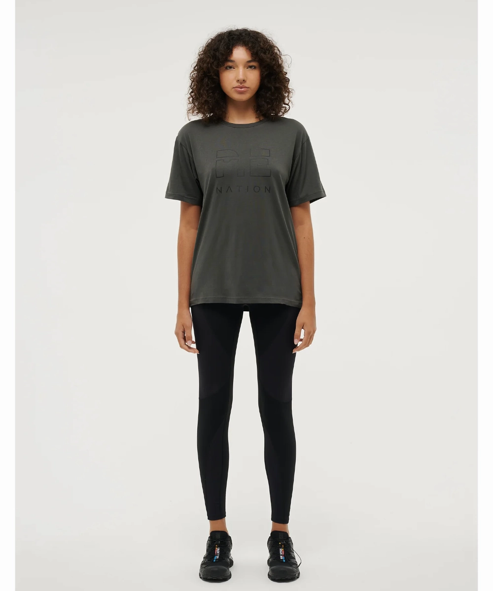 Clear Glow P.E Nation Heads Up SS Tee (Dark Shadow)