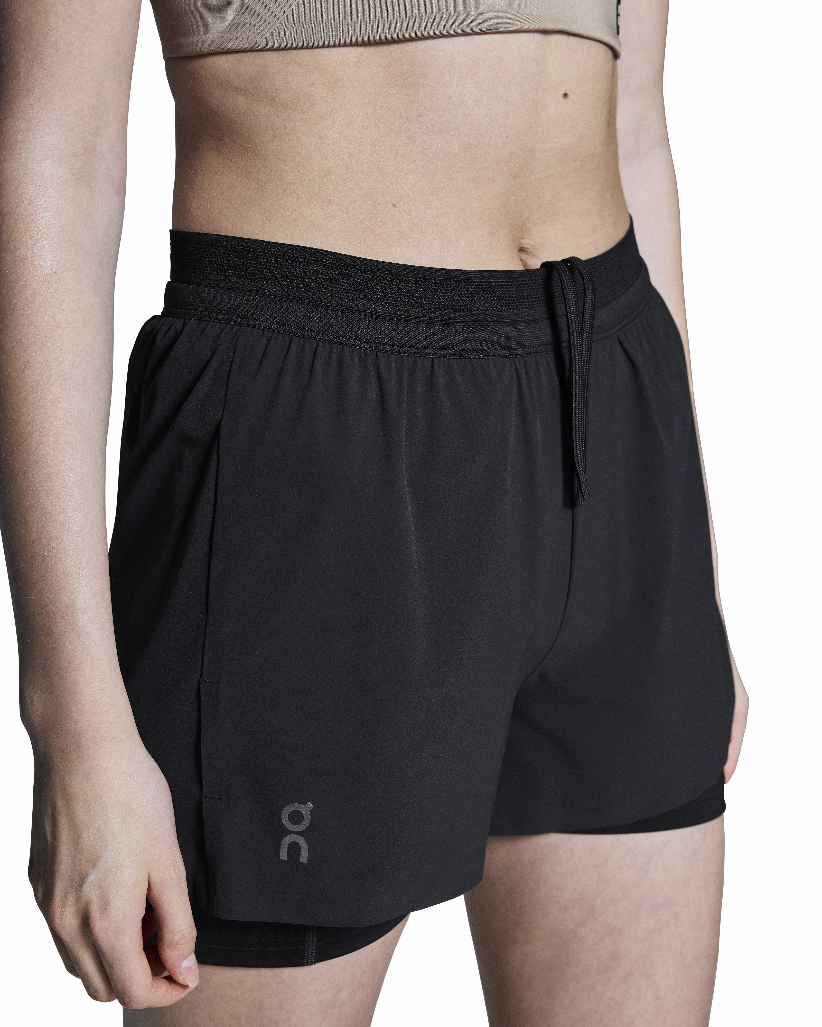 Women's 3 Inch Performance 2 in 1 Shorts Black HighElasticity Fiber