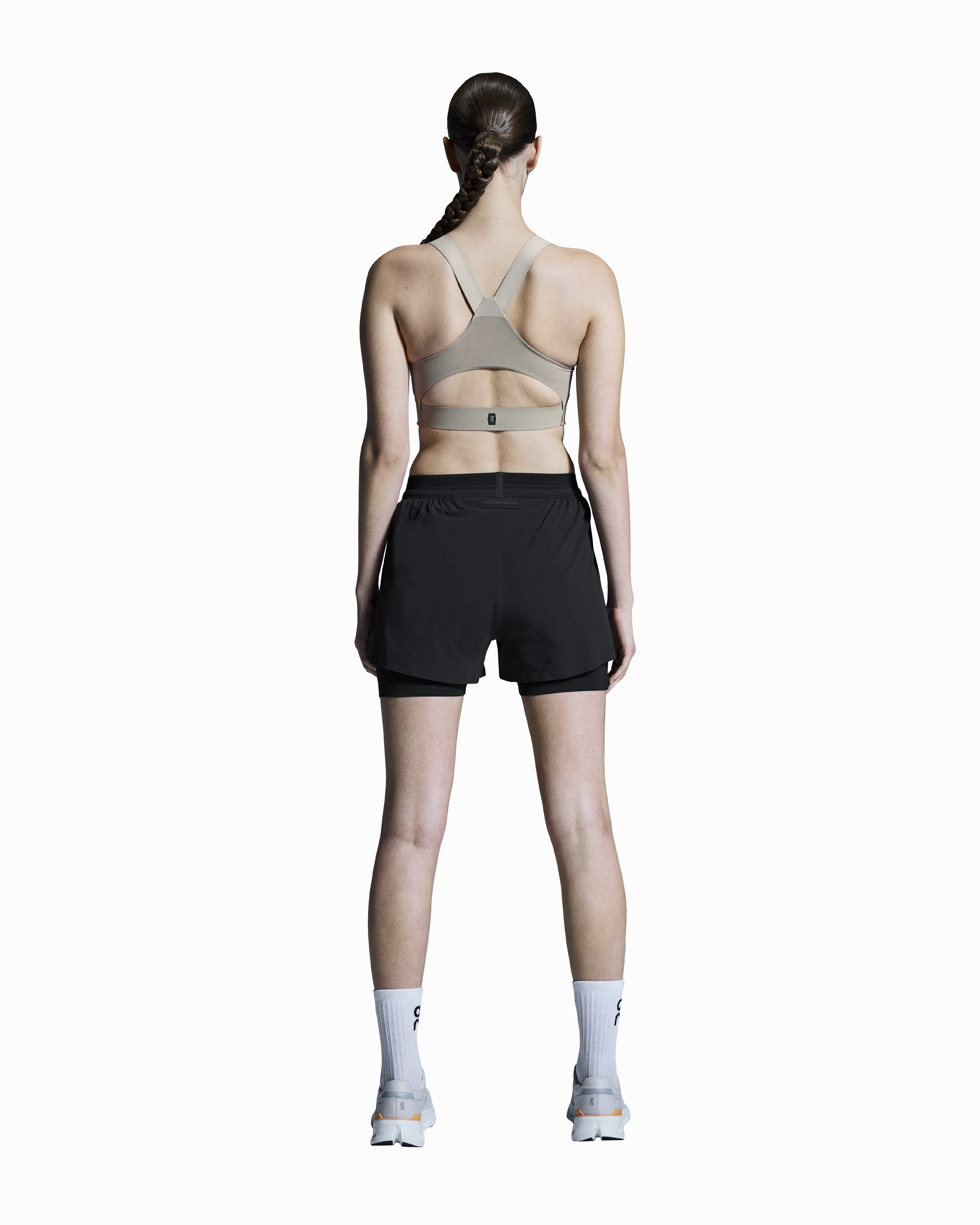 NonIrritating OdorControlClothing Women's 3 Inch Performance 2 in 1 Shorts Black