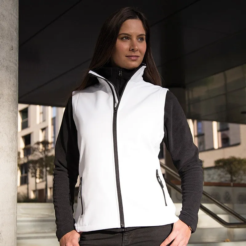 Self Love Youth Glow Women's Printable Softshell Bodywarmer | BLACK/BLACK