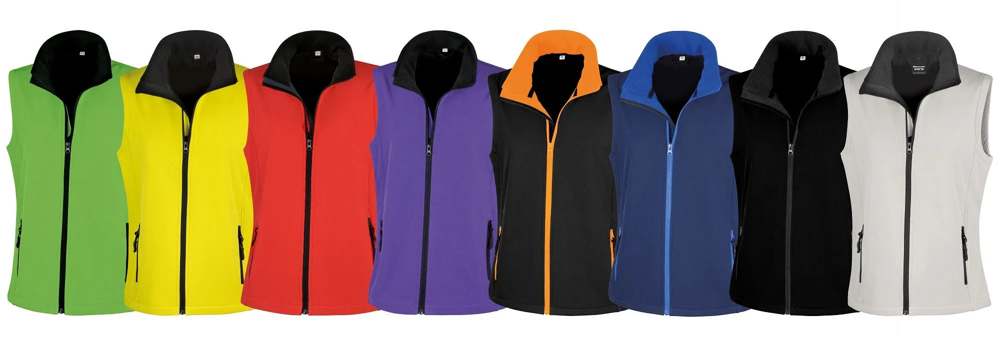 Women's Printable Softshell Bodywarmer | BLACK/BLACK UV Protection Crystal Soul