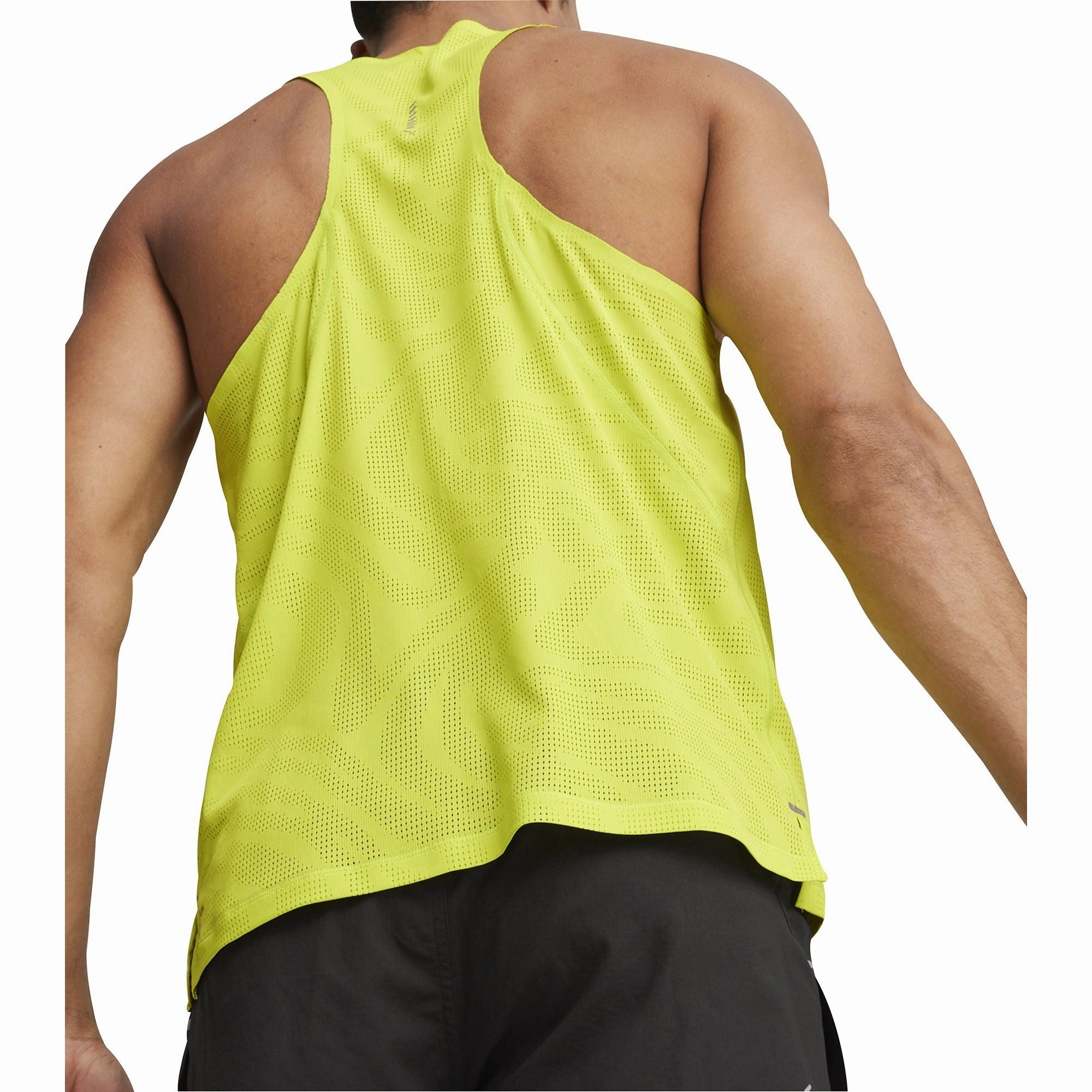 Ergonomic Cut Puma Run Ultraspun Mens Running Vest - Green