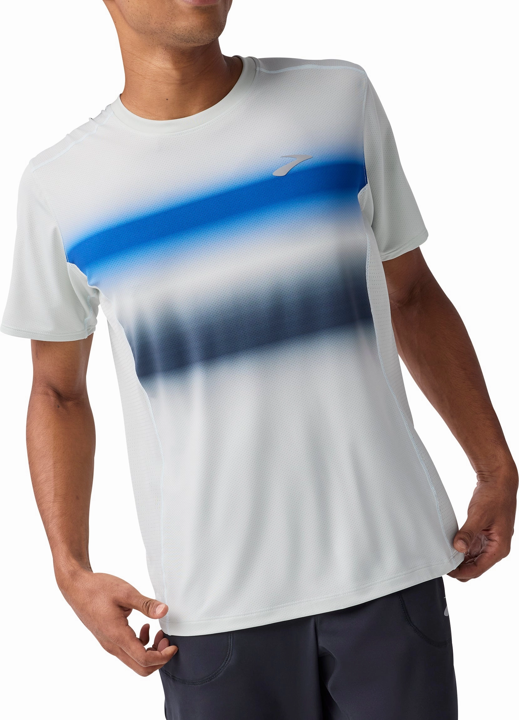Brooks Atmosphere 3.0 Short Sleeve Mens Running Top - Green Adjustable