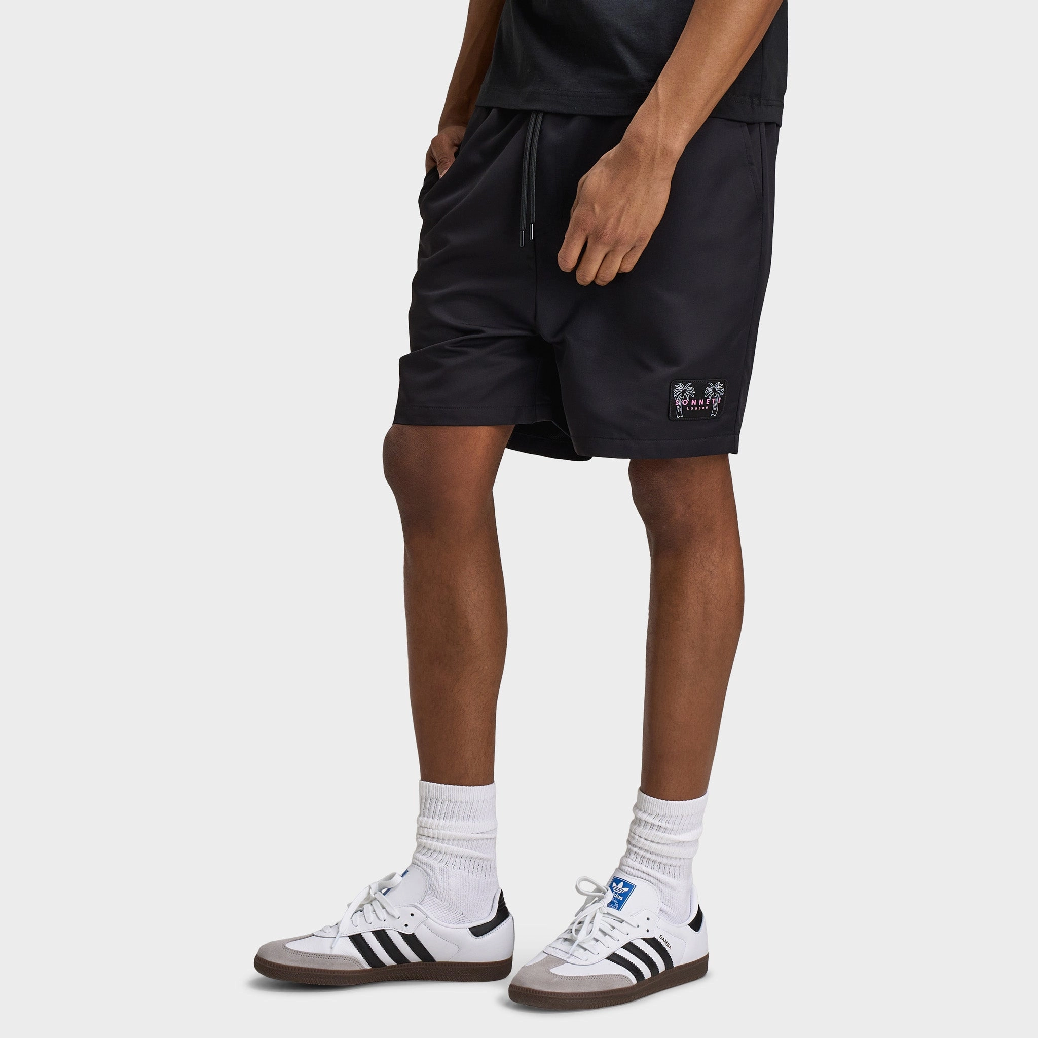 embroidery work Quick Drying Fabric Sonneti Jolla Swim Shorts / Black