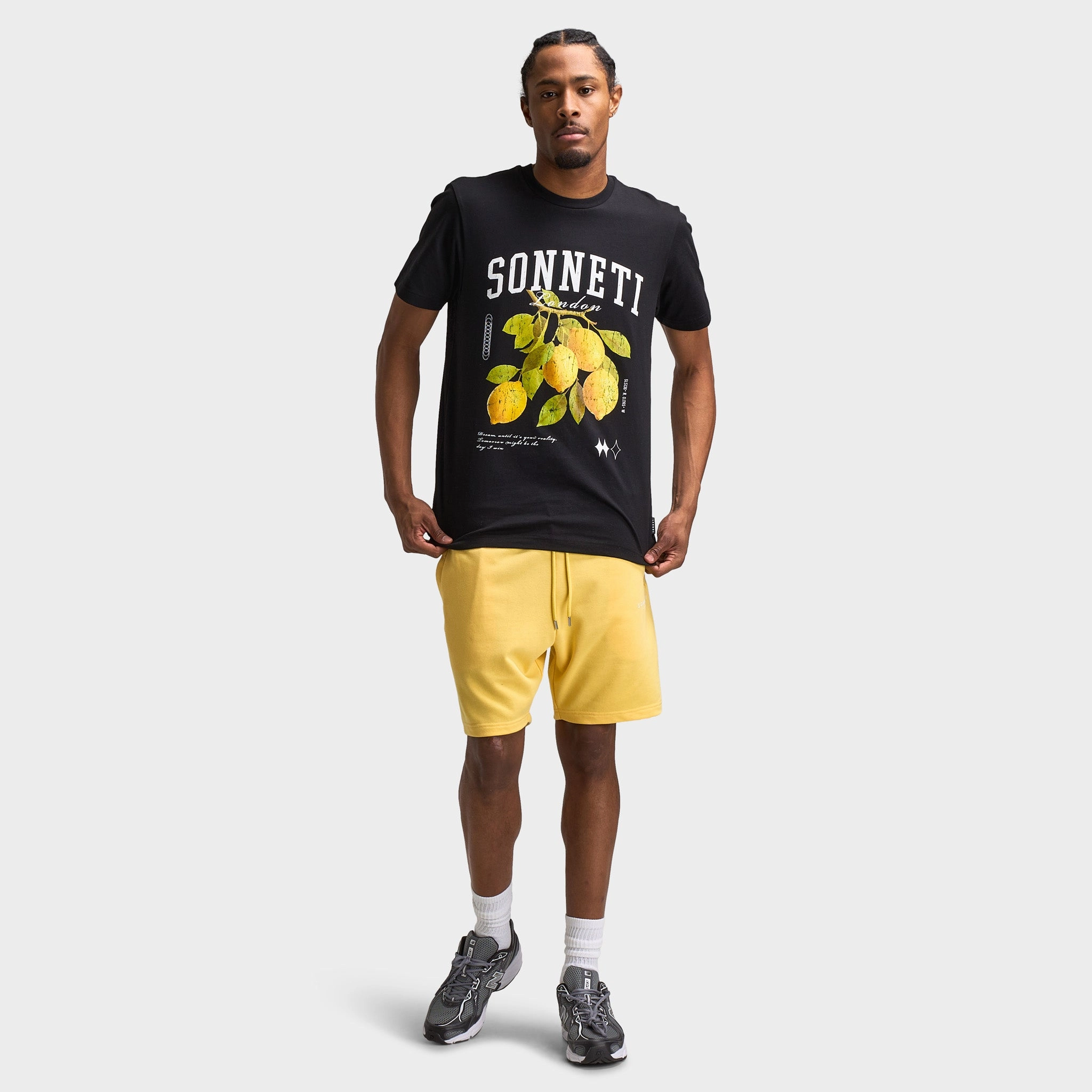 Sonneti Lemons Graphic T-Shirt / Black large - scale second hand